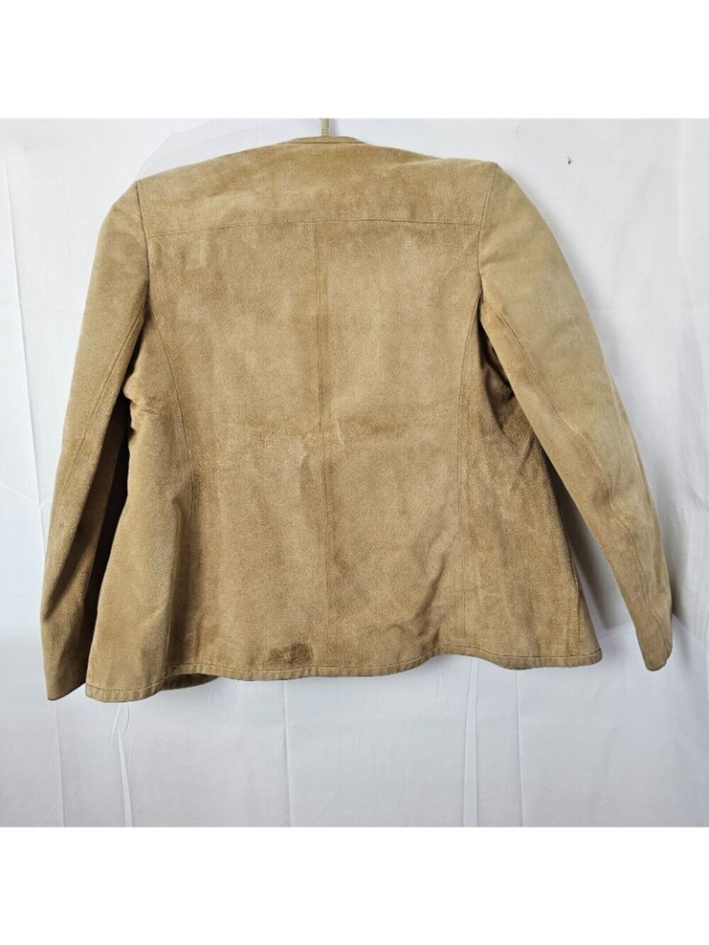 Vintage Wilsons Suede and Leather Jacket Womens 10 Tan Western Coat Streetwear - Picture 4 of 11